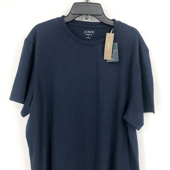 J.CREW Men's Broken-in T-shirt Large Navy Blue Crewneck Short-Sleeve NWT - Picture 4 of 11